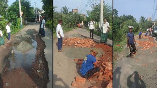 খড়িবিলায় রাস্তা সংস্কার কাজের উদ্বোধন